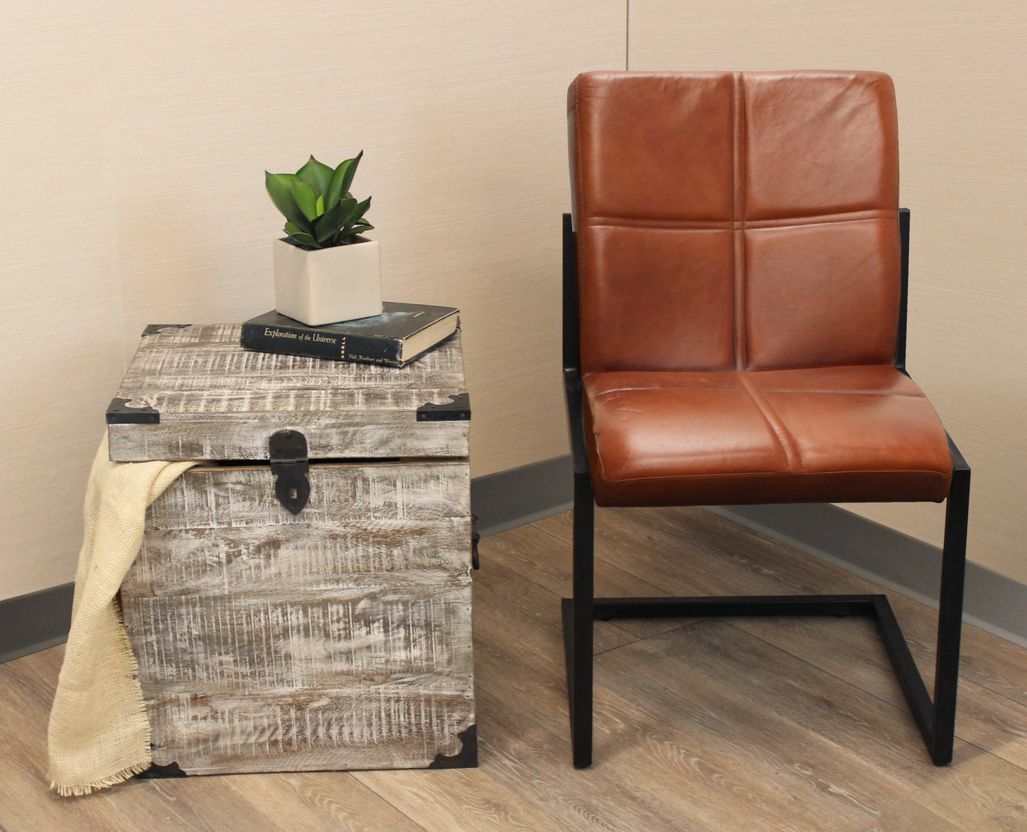 20" Gray Solid Wood Square End Table