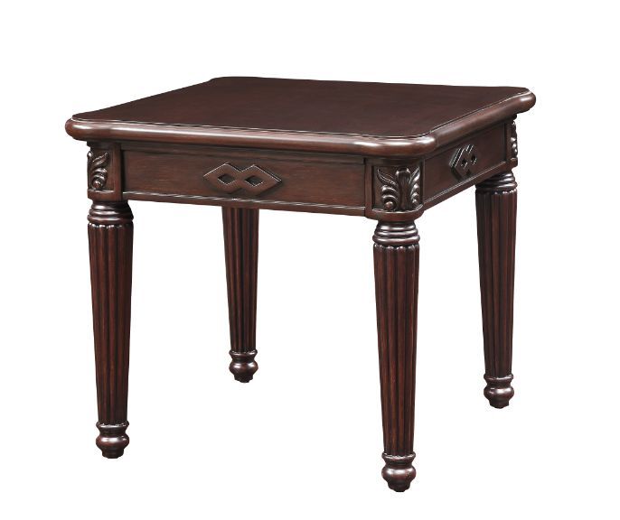 24" Espresso Solid Wood And Manufactured Wood Square End Table