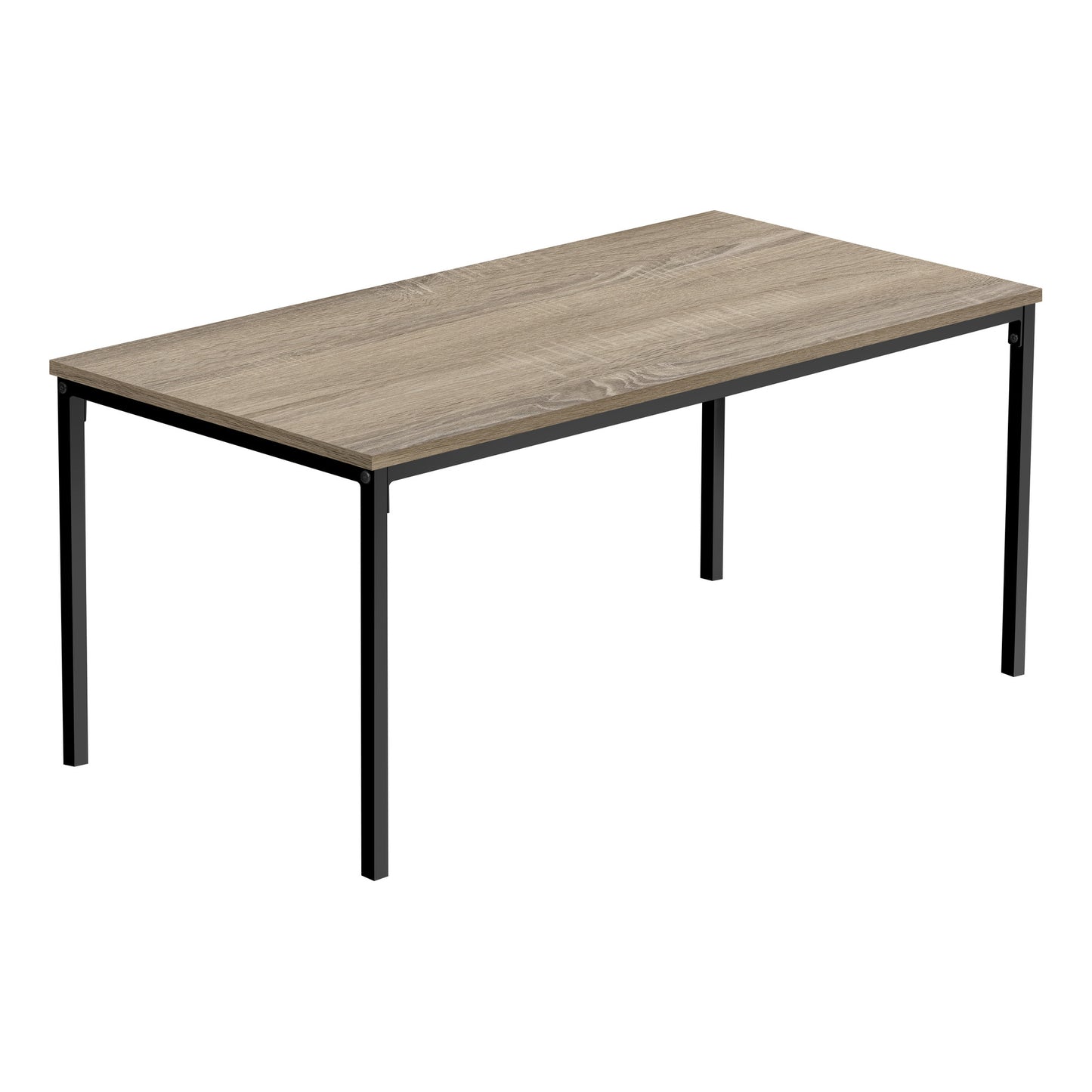 40" Dark Taupe And Black Rectangular Coffee Table