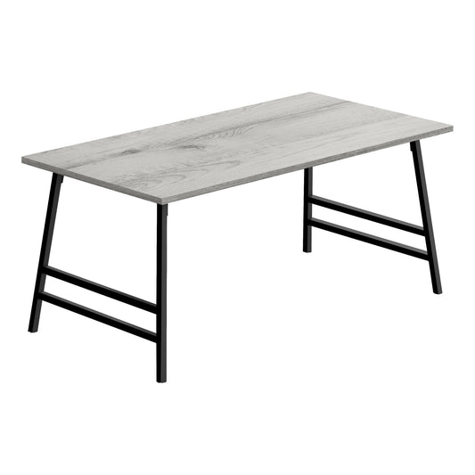 40" Grey And Black Rectangular Coffee Table