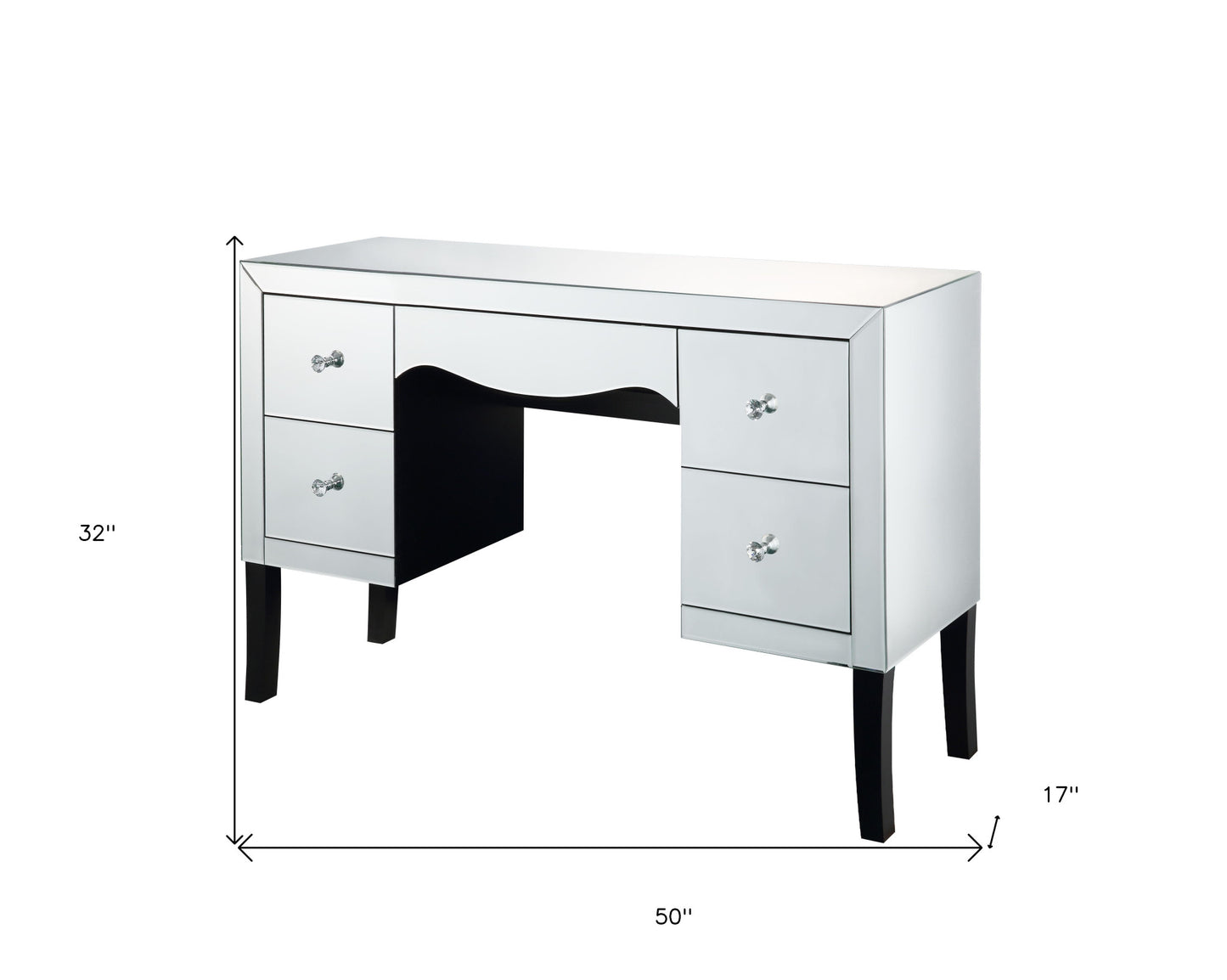 50" Mirrored Vanity Table