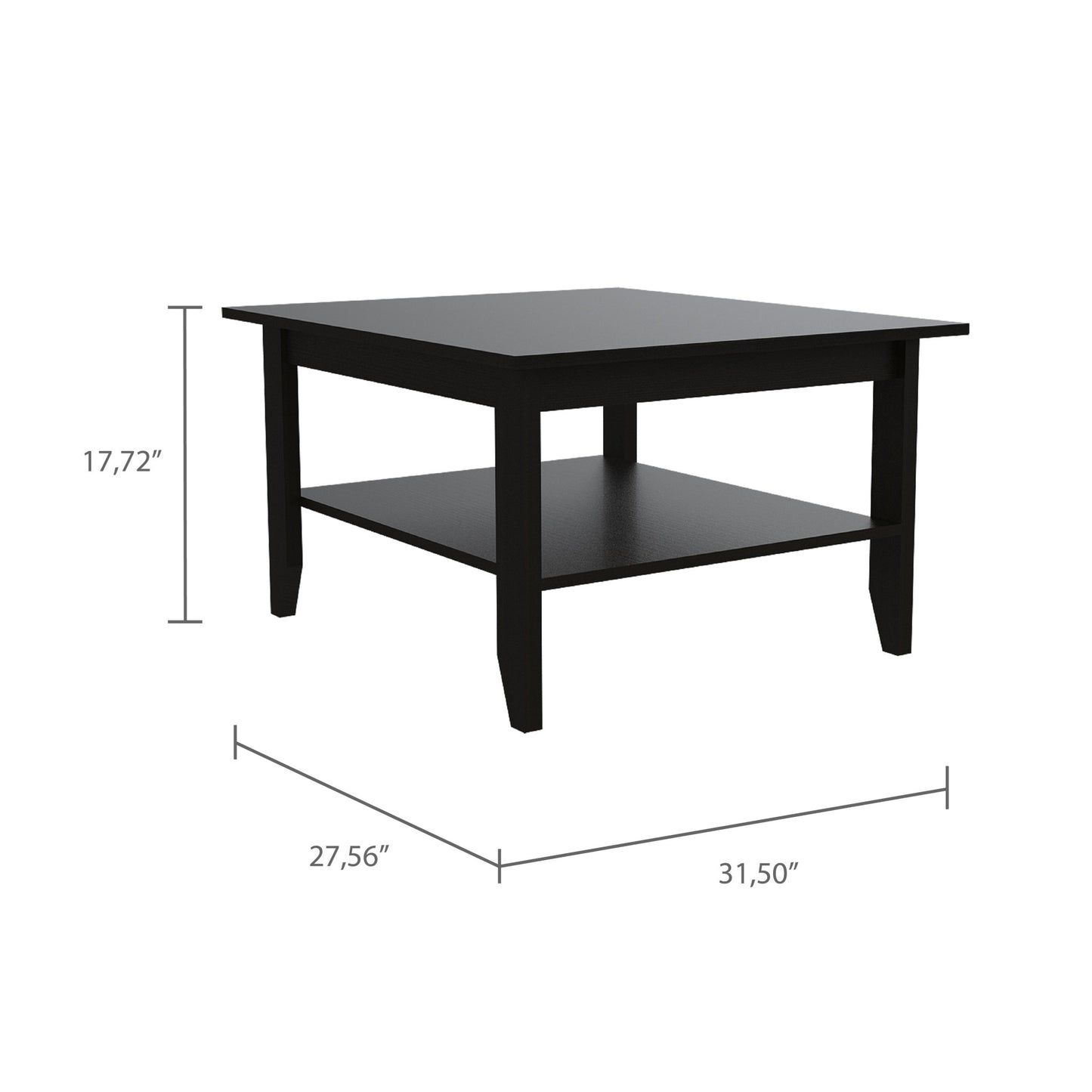 59" Black Open shelving TV Stand