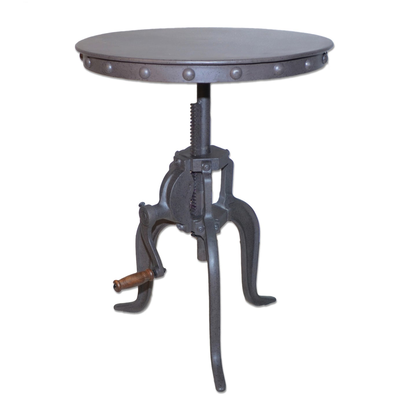 19" Inndustrial And Industrial Metal Round End Table