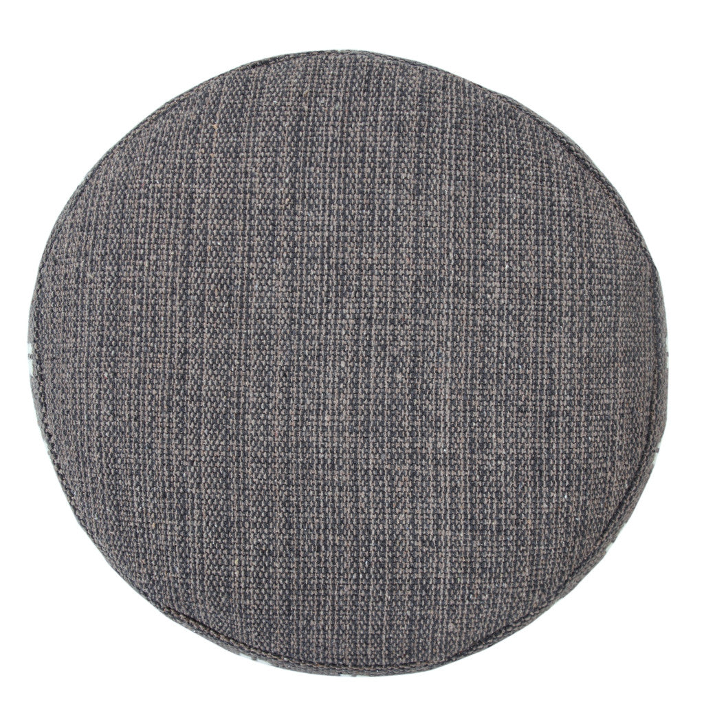 18" Gray 100% Cotton Ottoman