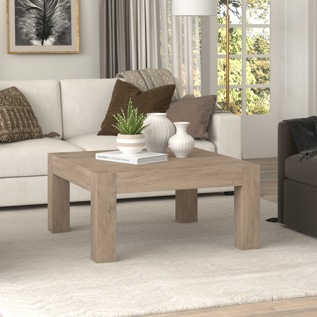34" Gray Square Coffee Table