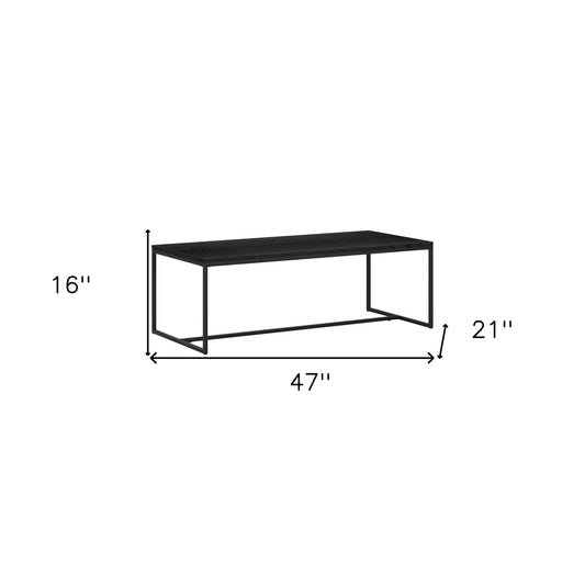 47" Black Coffee Table