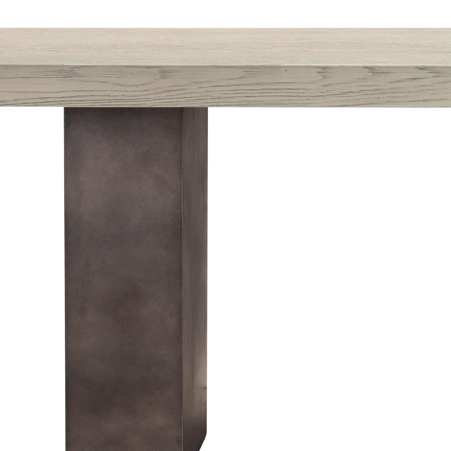 24" Gray And Brown Concrete And Solid Wood Coffee Table