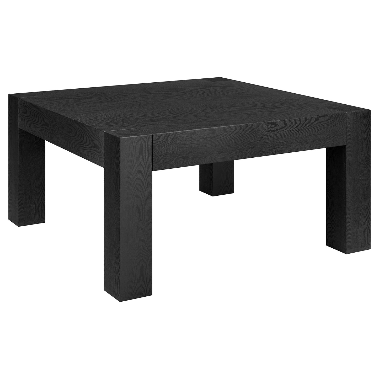 34" Black Square Coffee Table