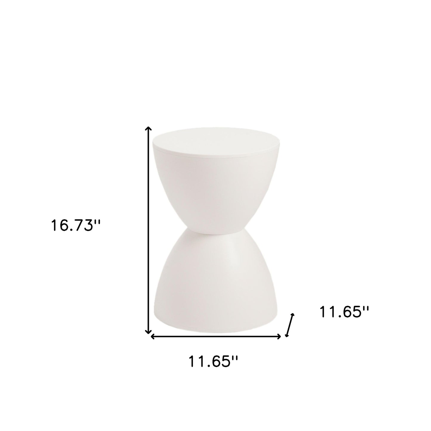 17" White Plastic Backless Bar Chair