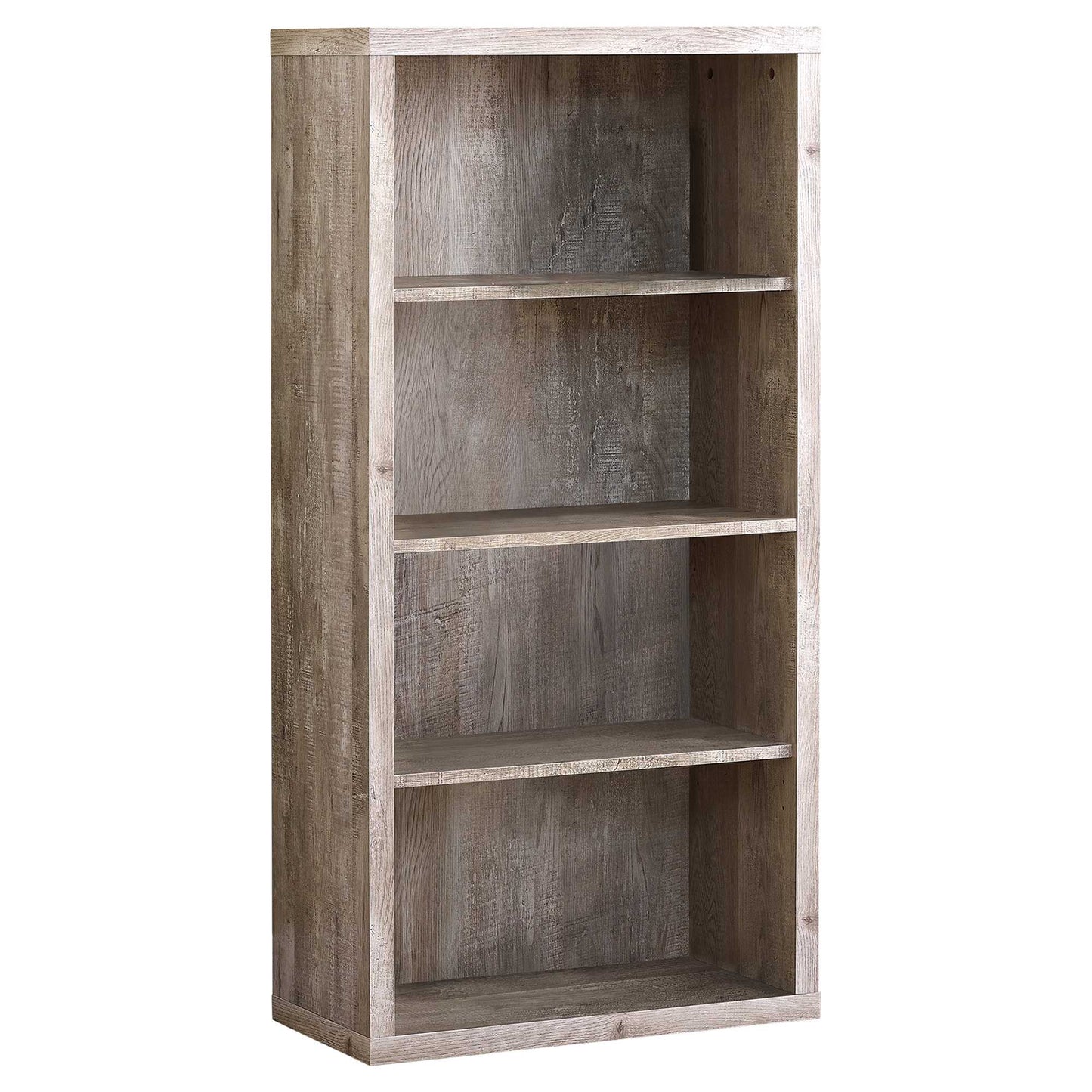 48" Taupe Wood Bookcase