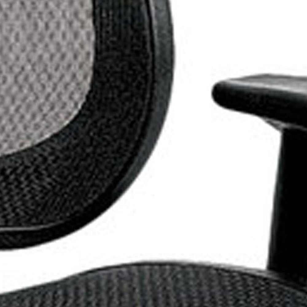 Black Adjustable Swivel Mesh Rolling Office Chair