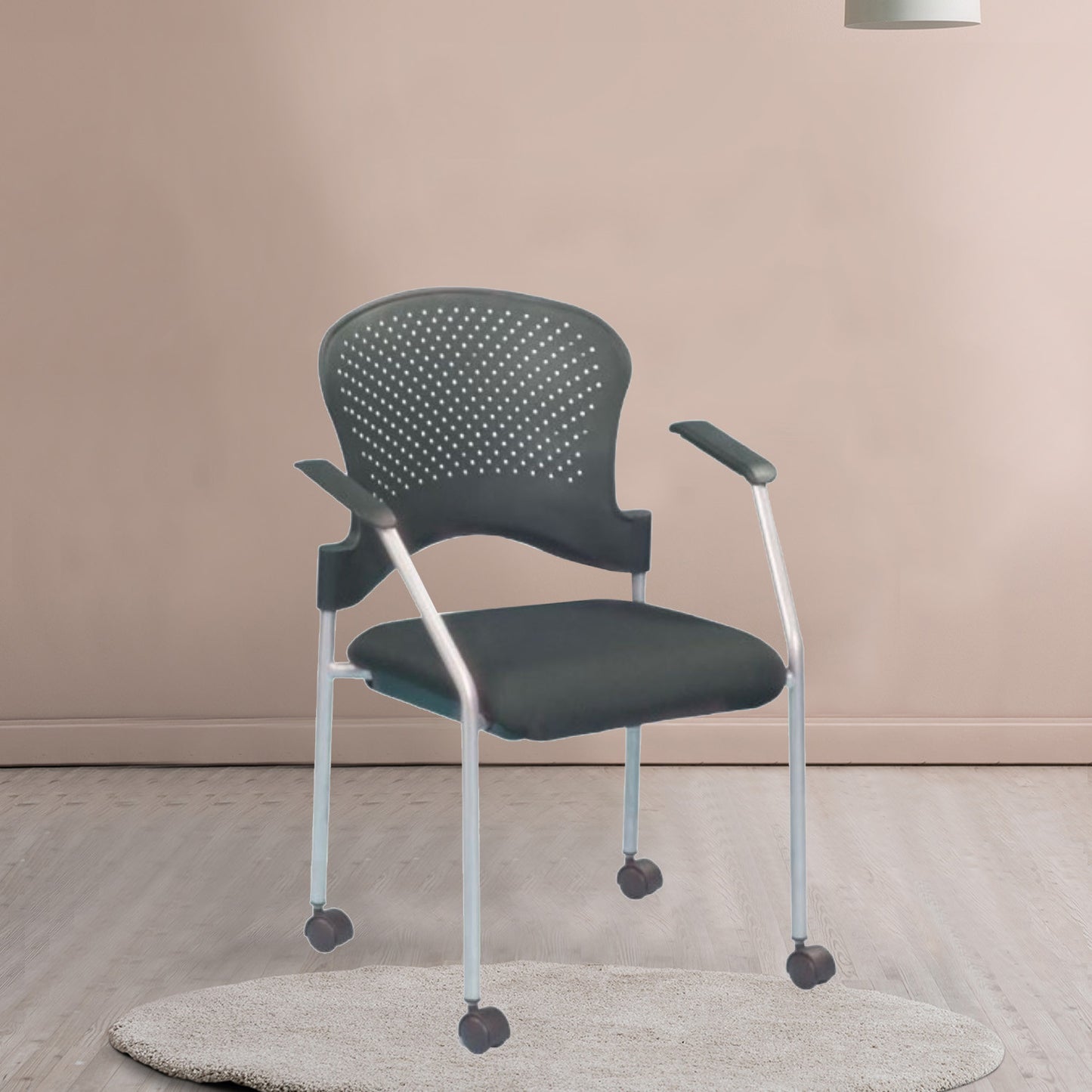 Black and Silver Plastic Office Chair