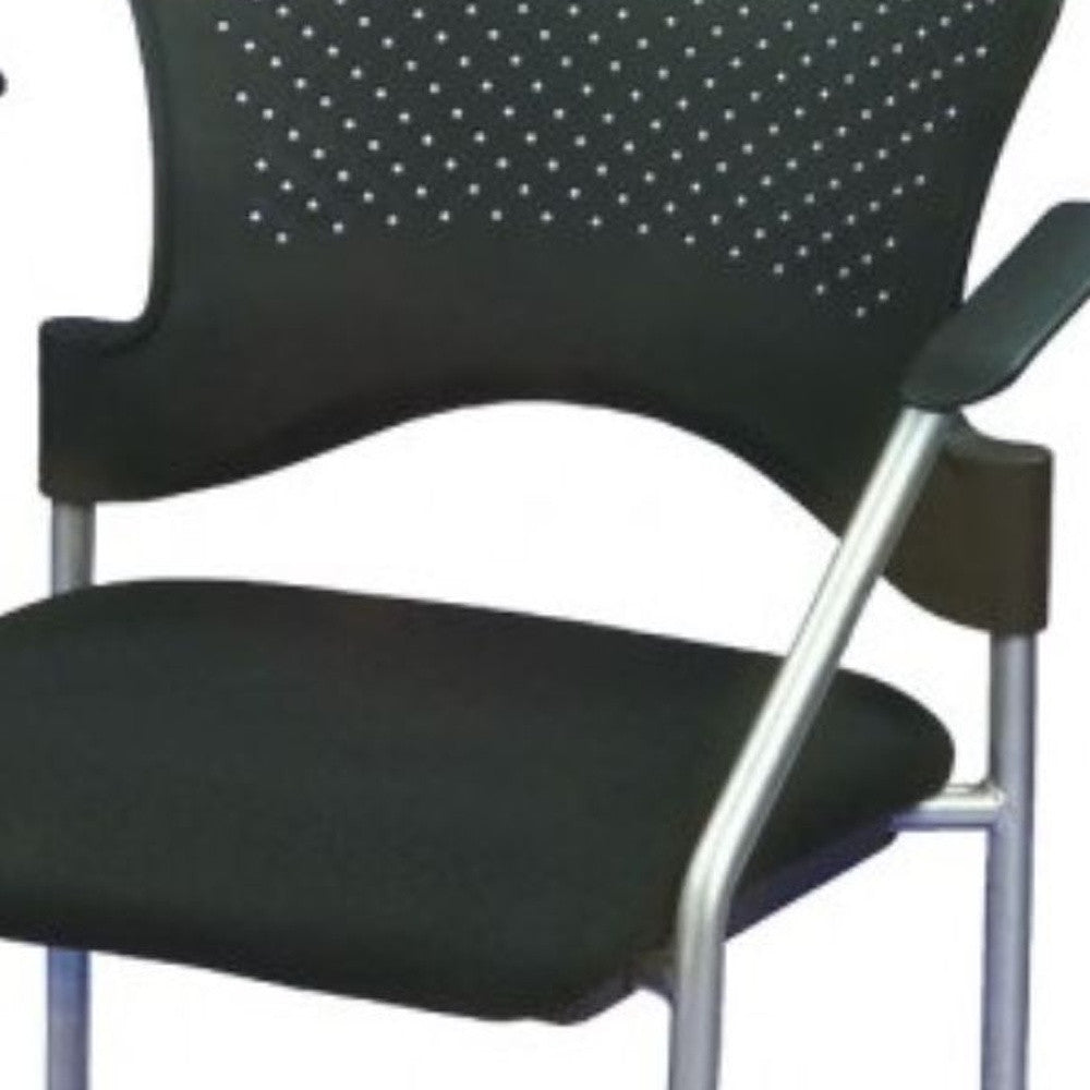 Black and Silver Plastic Office Chair