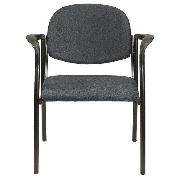 Set of Two Gray and Black Fabric Office Chair