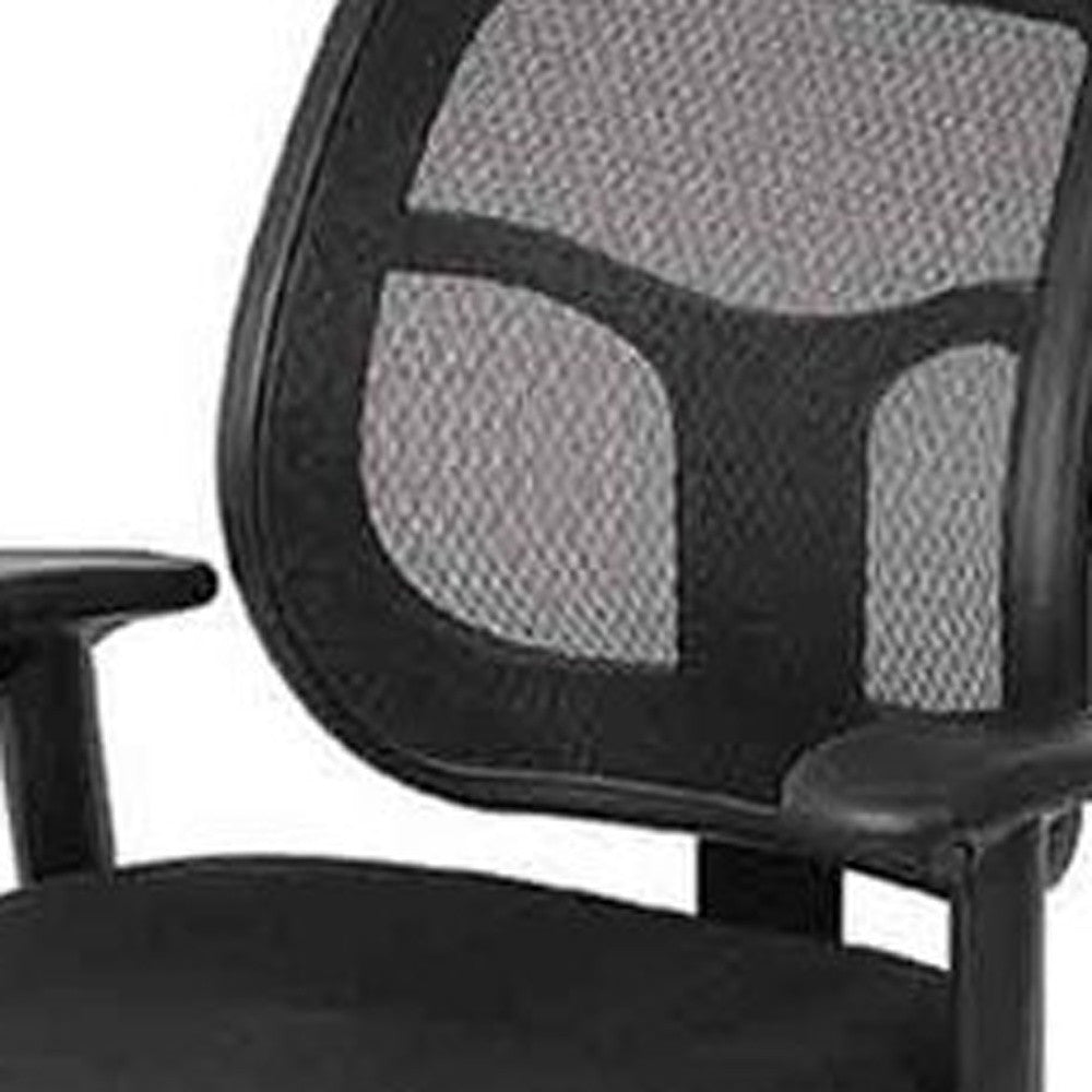 Black Adjustable Swivel Mesh Rolling Drafting Chair