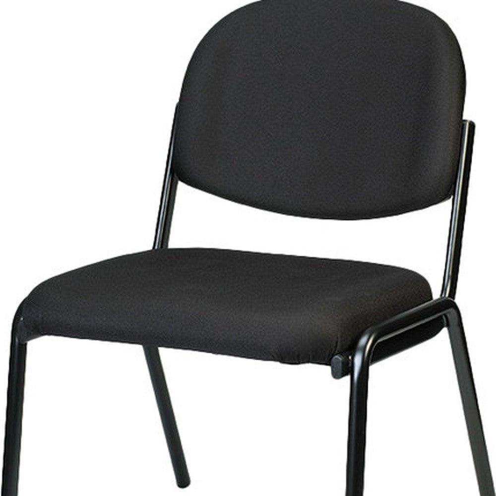 Set of Two Black Fabric Office Chair