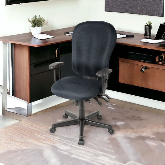 Charcoal Adjustable Swivel Fabric Rolling Office Chair