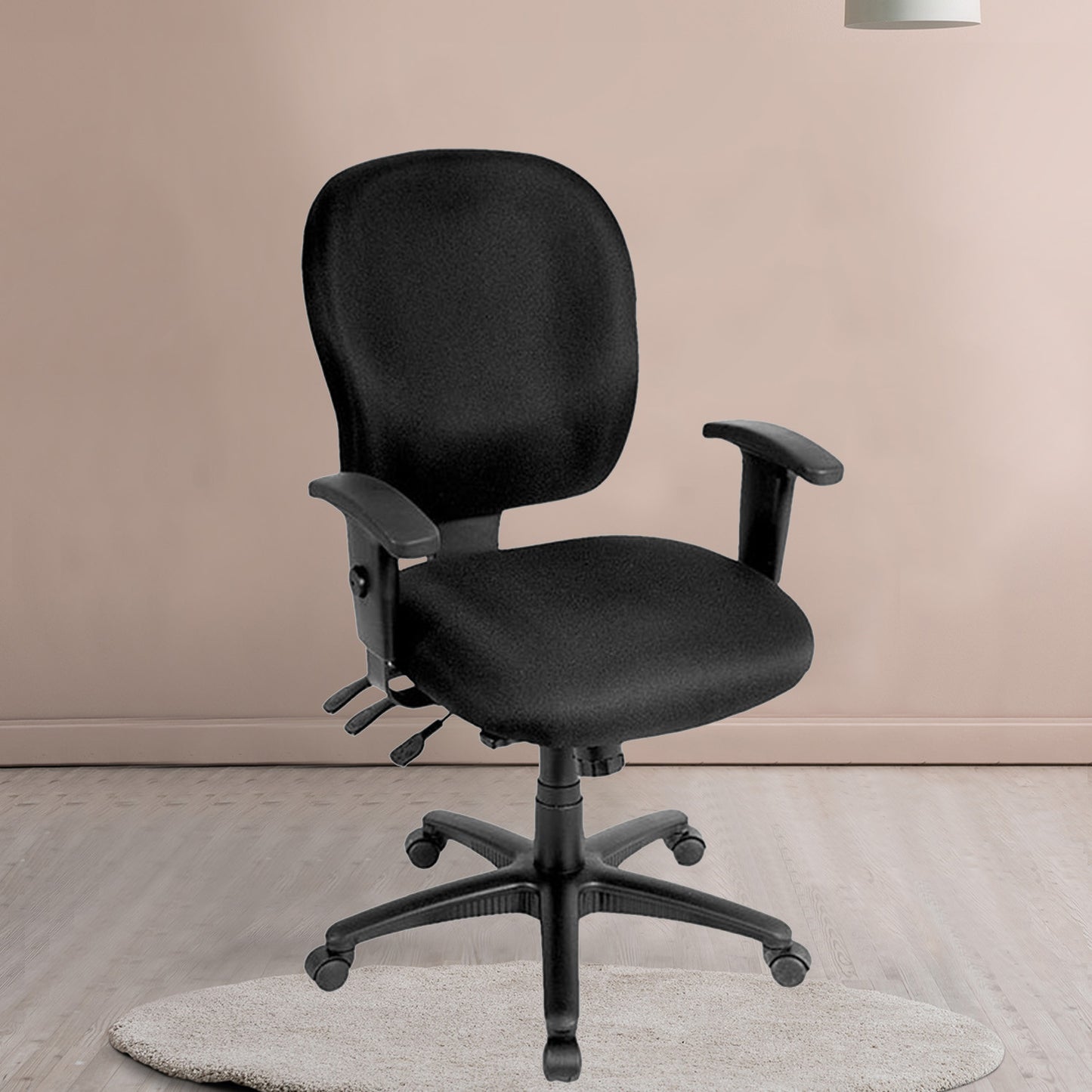 Charcoal Adjustable Swivel Fabric Rolling Office Chair