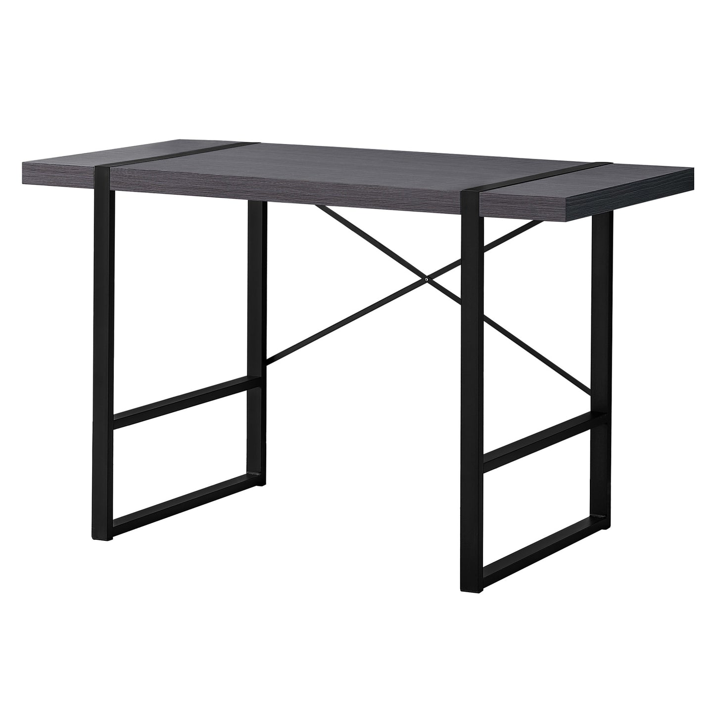 24" Gray and Black Computer Desk