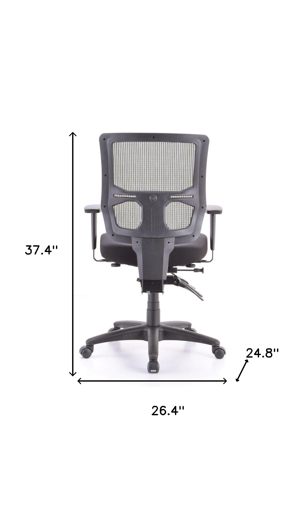 Gray Adjustable Swivel Mesh Rolling Office Chair