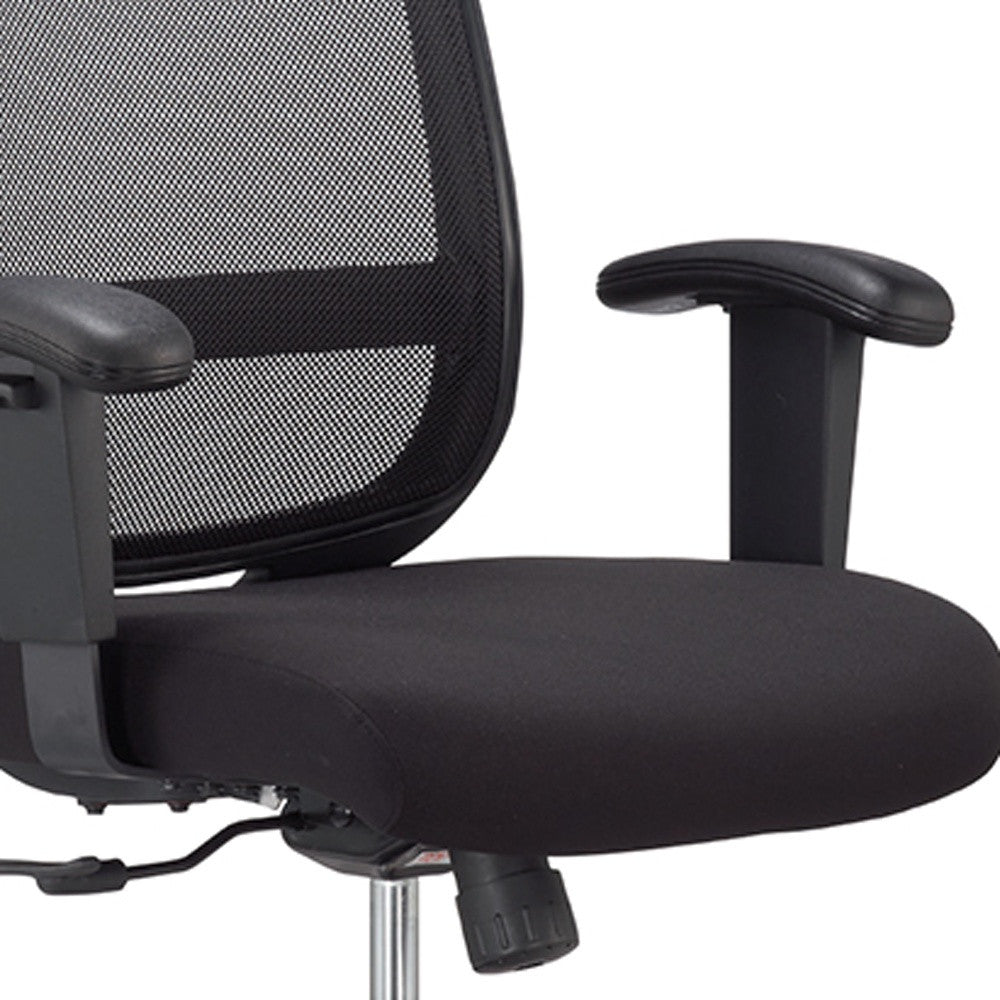 Black Adjustable Swivel Mesh Rolling Office Chair