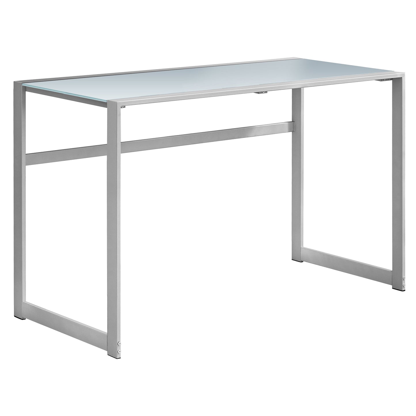 22" Silver Glass Computer Desk