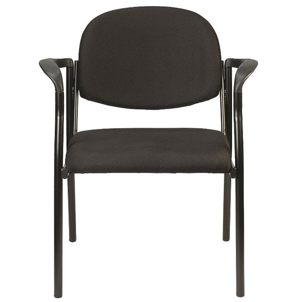 Set of Two Black Fabric Office Chair