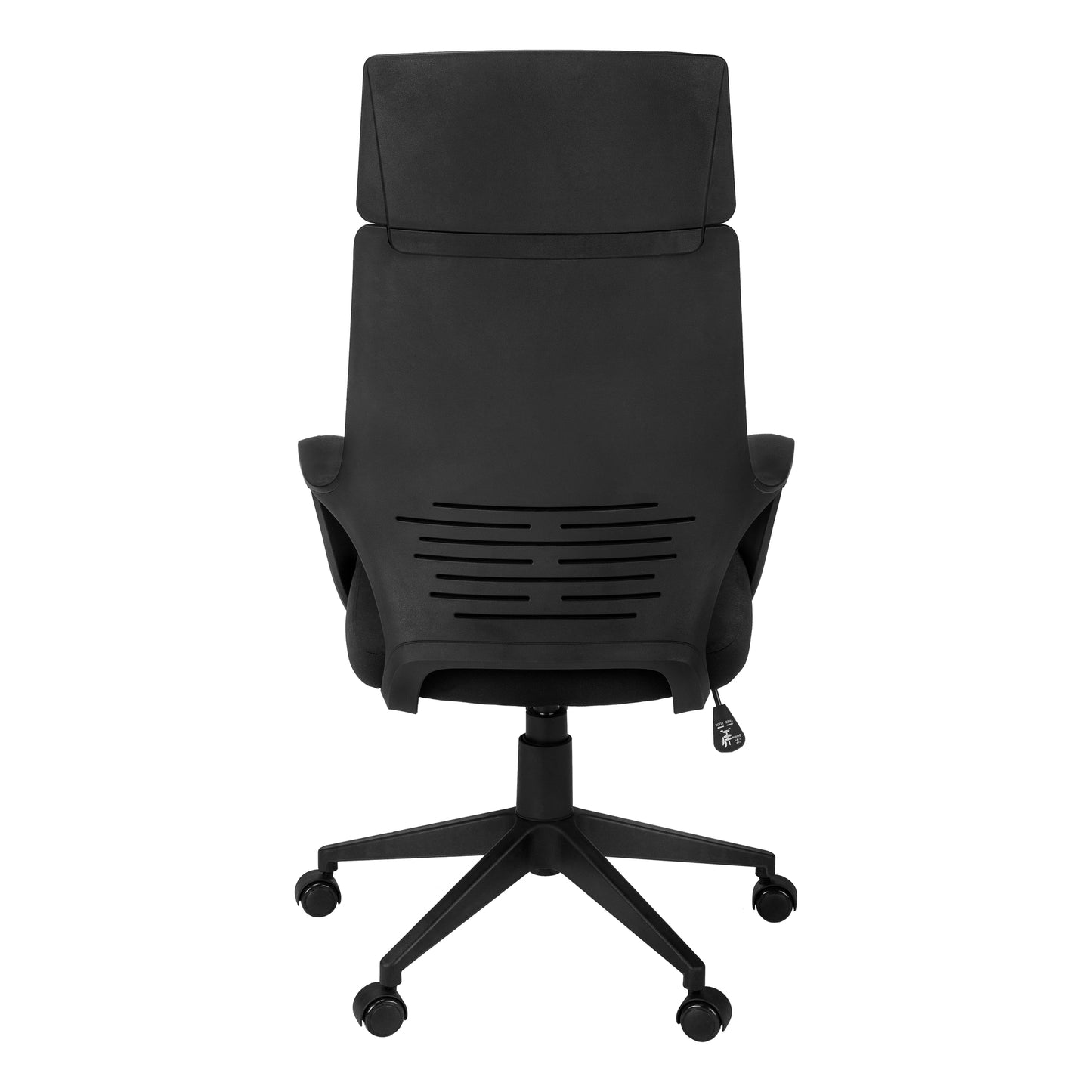 Black Fabric Tufted Seat Swivel Adjustable Executive Chair Fabric Back Plastic Frame