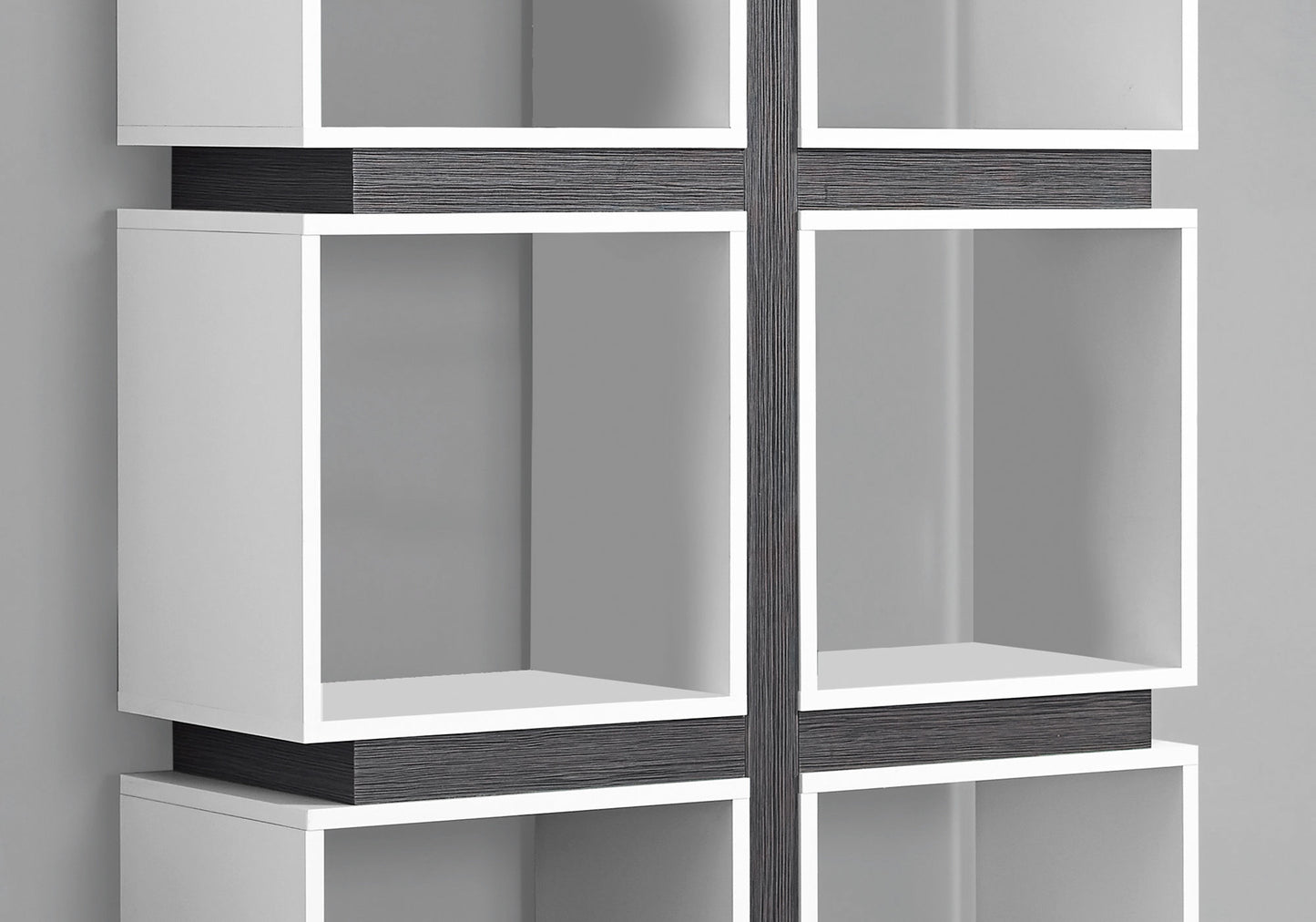 71" White Wood Eight Tier Cube Bookcase