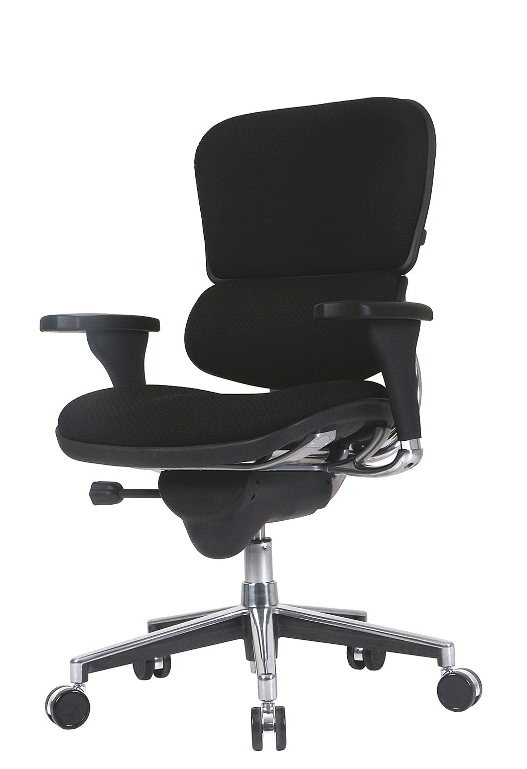 Black Adjustable Swivel Fabric Rolling Office Chair