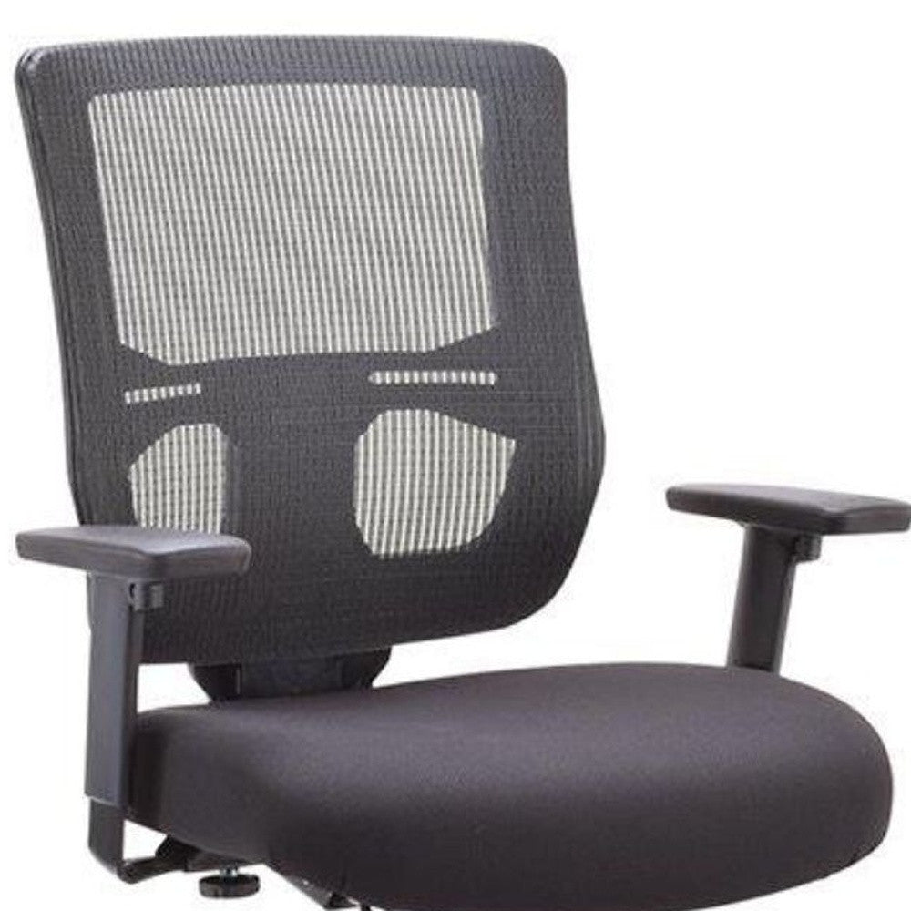 Black Adjustable Swivel Mesh Rolling Drafting Chair