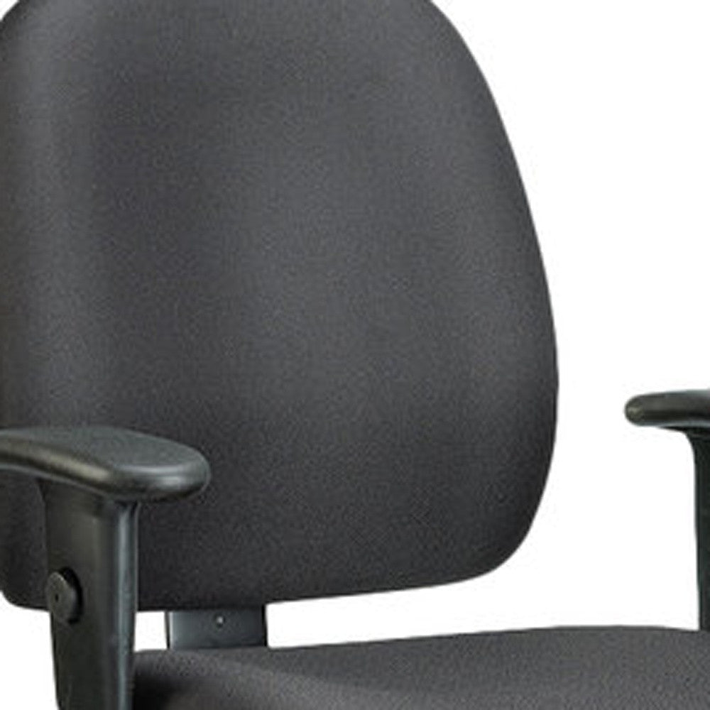 Black Adjustable Swivel Fabric Rolling Office Chair