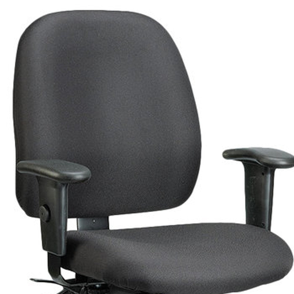 Black Adjustable Swivel Fabric Rolling Office Chair