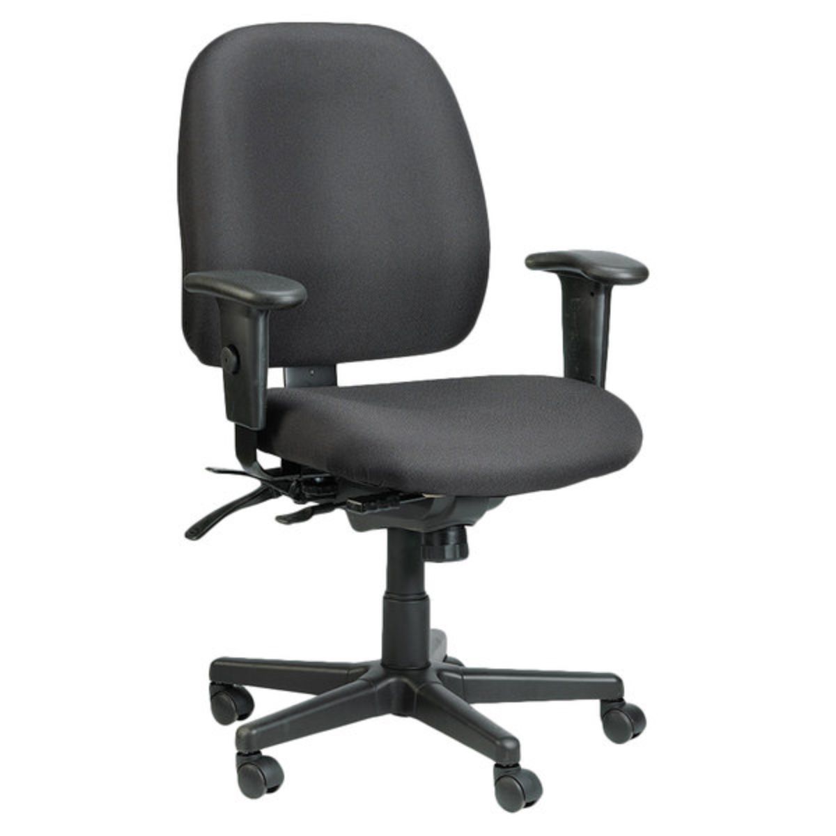 Black Adjustable Swivel Fabric Rolling Office Chair