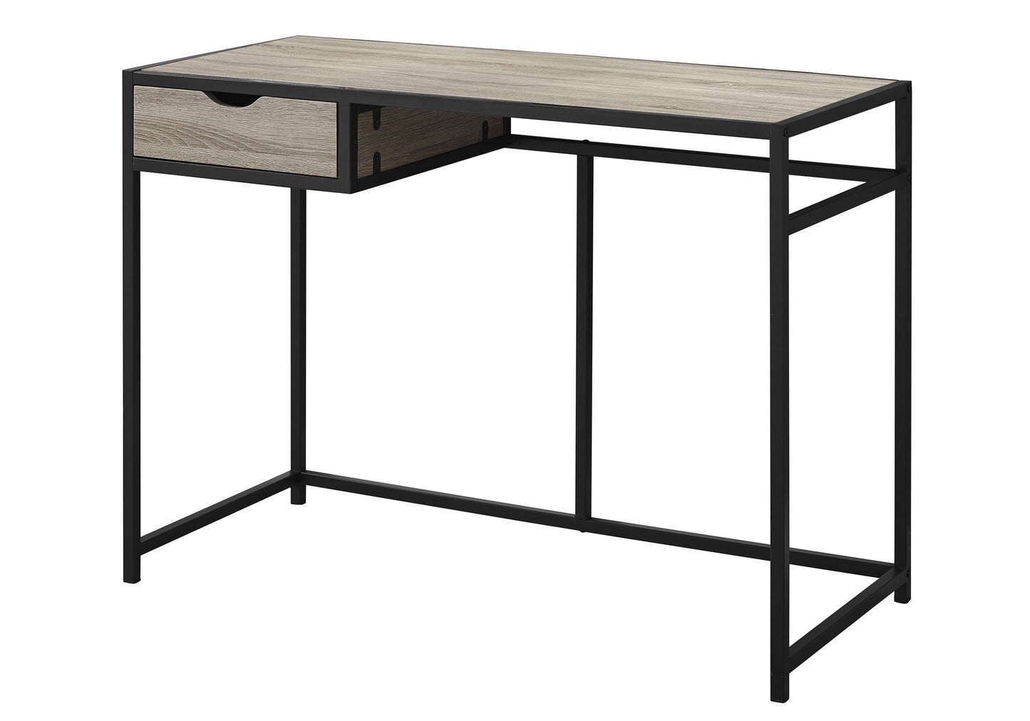 20" Taupe and Black Computer Desk