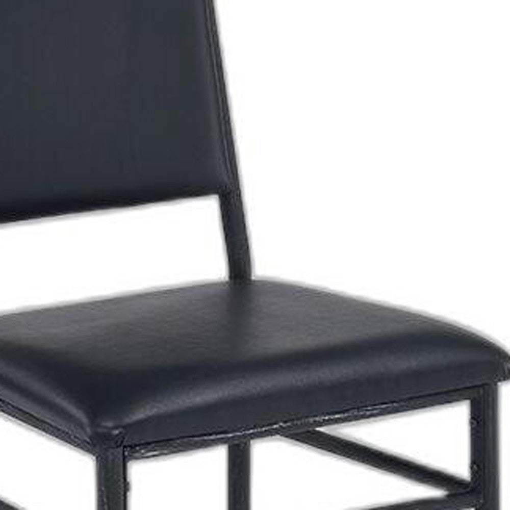 Black Faux Leather Office Chair