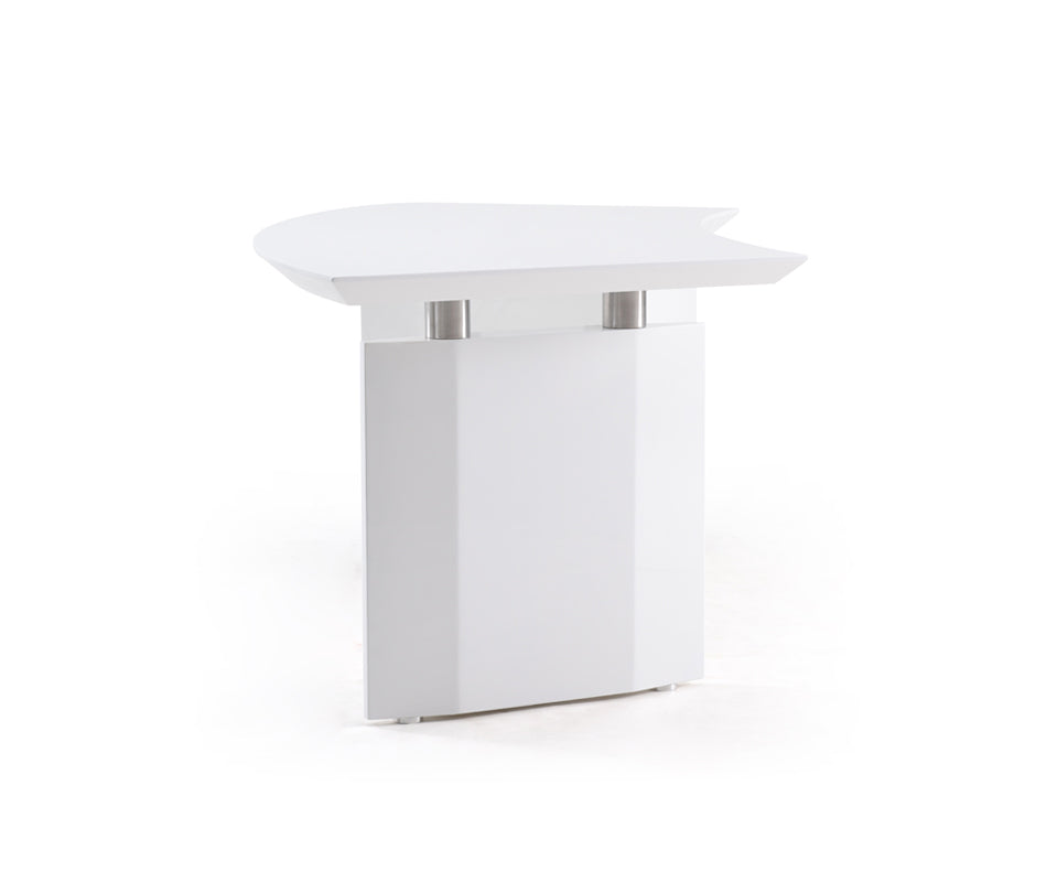 30" White Stainless Steel Office Desk