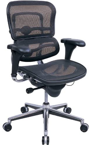 Black and Silver Adjustable Swivel Mesh Rolling Office Chair