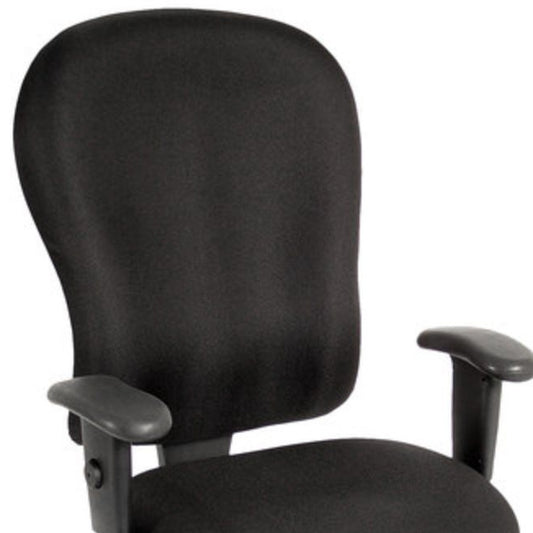 Black Adjustable Swivel Fabric Rolling Office Chair