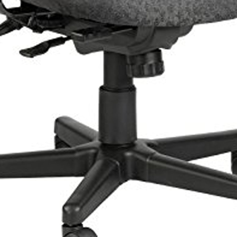 Charcoal Adjustable Swivel Fabric Rolling Office Chair