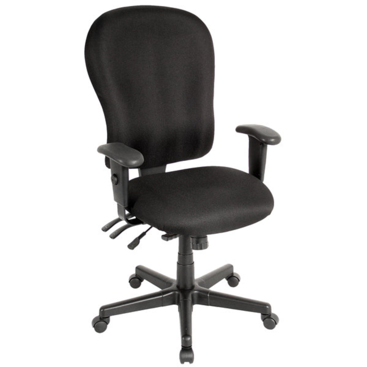 Black Adjustable Swivel Fabric Rolling Office Chair