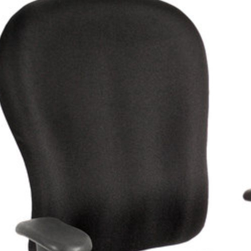 Black Adjustable Swivel Fabric Rolling Office Chair