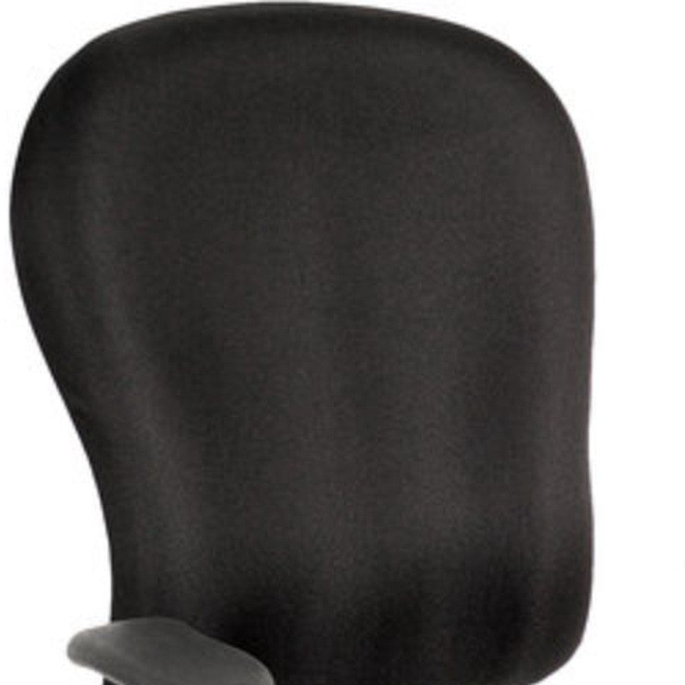 Black Adjustable Swivel Fabric Rolling Office Chair