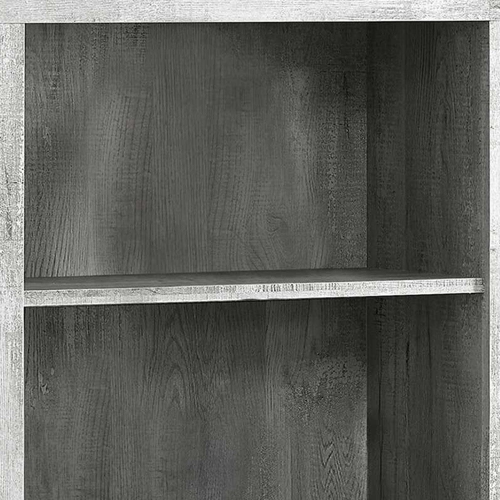 48" Gray Wood Bookcase