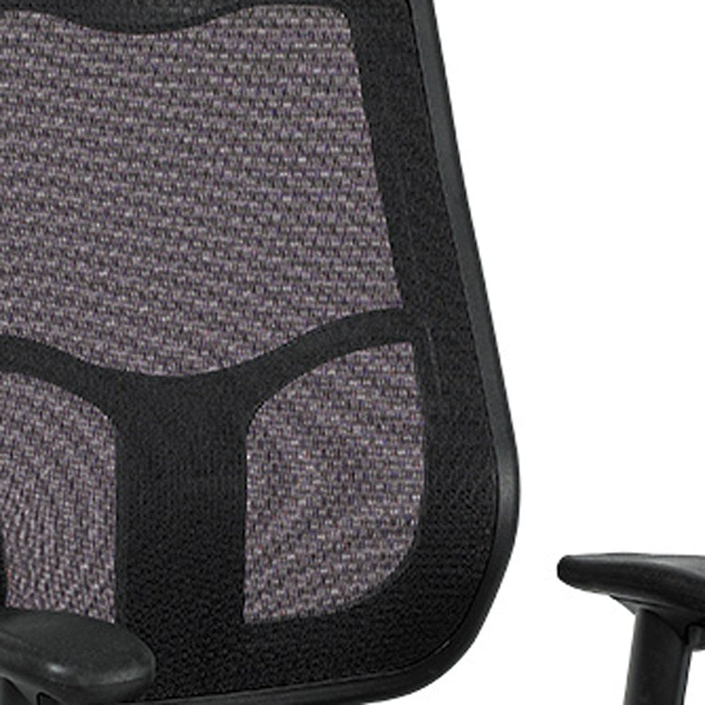 Black and Silver Adjustable Swivel Mesh Rolling Office Chair