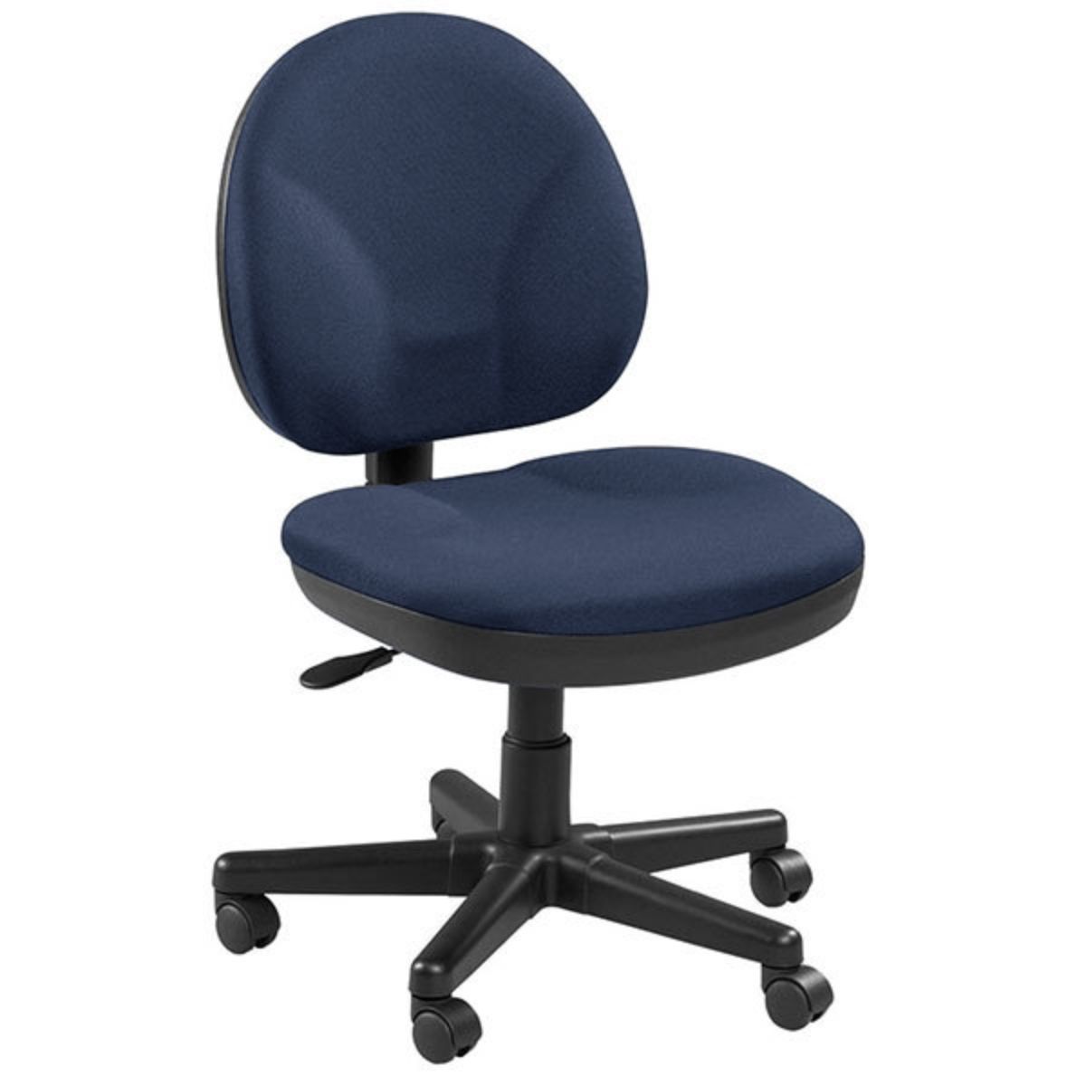 Blue and Black Adjustable Swivel Fabric Rolling Office Chair