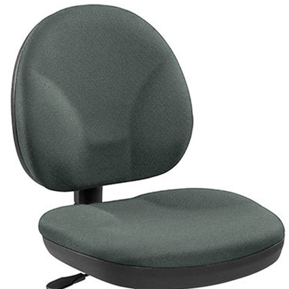 Pewter Blue and Black Adjustable Swivel Fabric Rolling Office Chair