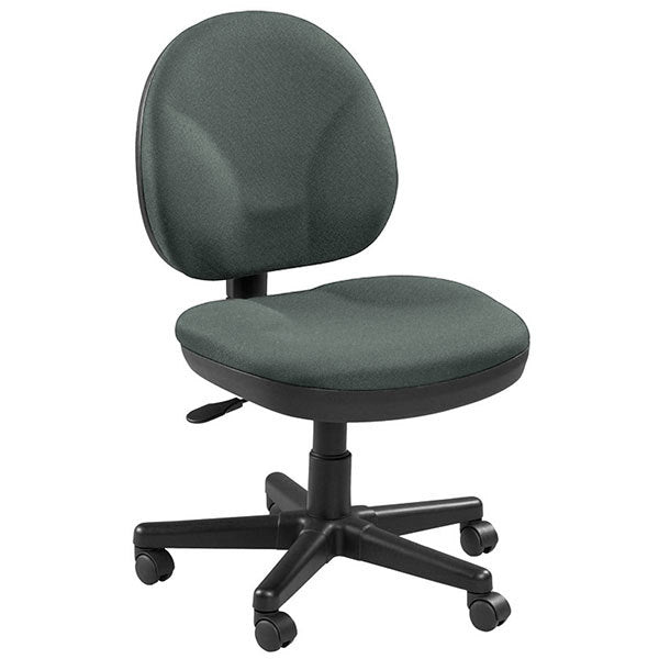 Pewter Blue and Black Adjustable Swivel Fabric Rolling Office Chair