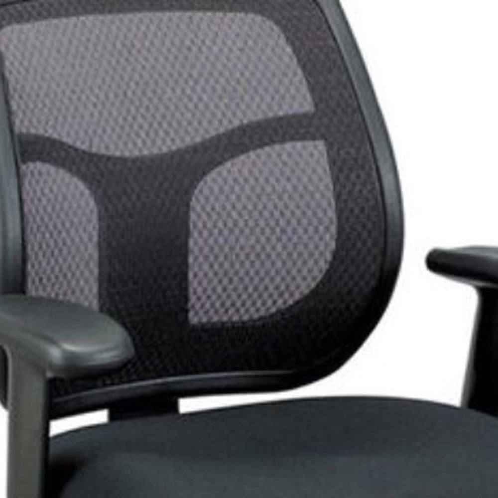 Black Adjustable Swivel Mesh Rolling Office Chair