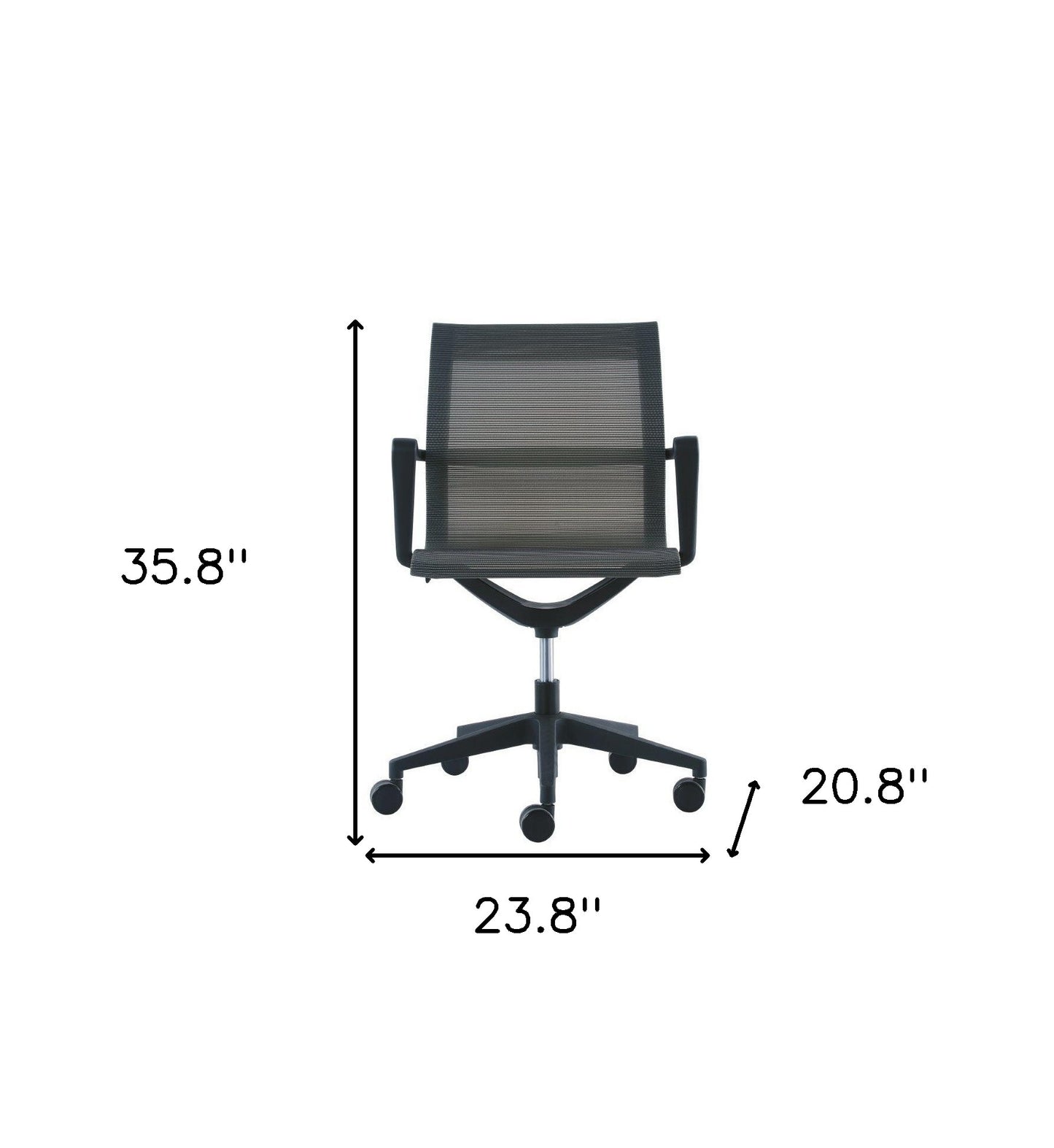 Charcoal Adjustable Swivel Mesh Rolling Office Chair